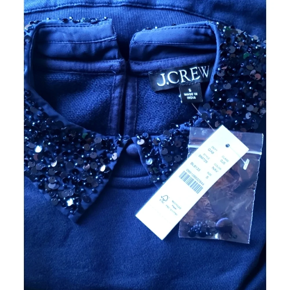 5. J.Crew Crewneck sweatshirt with crystal-embellished collar